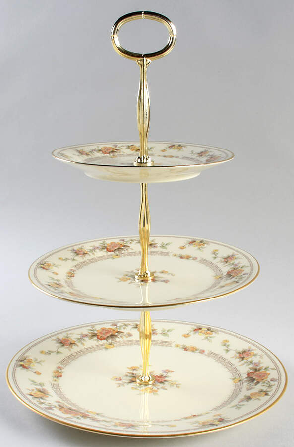 Westport Yellow 13 7/8"-14 1/4" 3-Tiered Serving Tray(DP,SP,BB) HC by Noritake-1