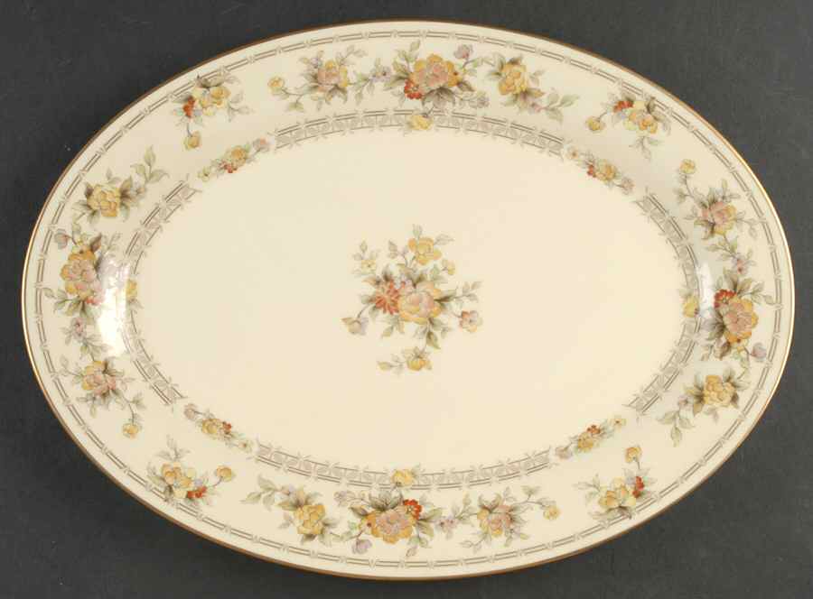 Westport Yellow 14" Oval Serving Platter by Noritake-1