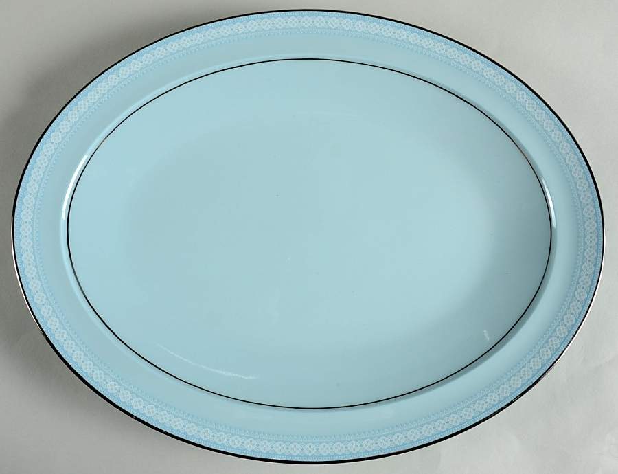 Wedding Veil 16" Oval Serving Platter by Noritake-1