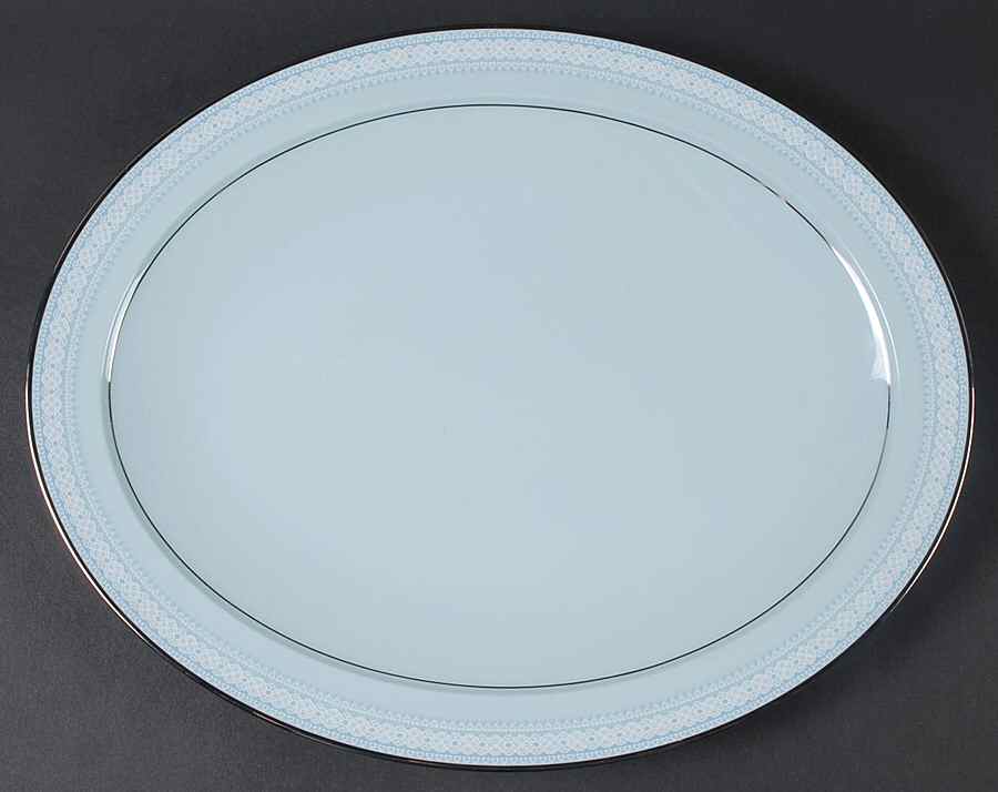 Wedding Veil 13" Oval Serving Platter by Noritake-1
