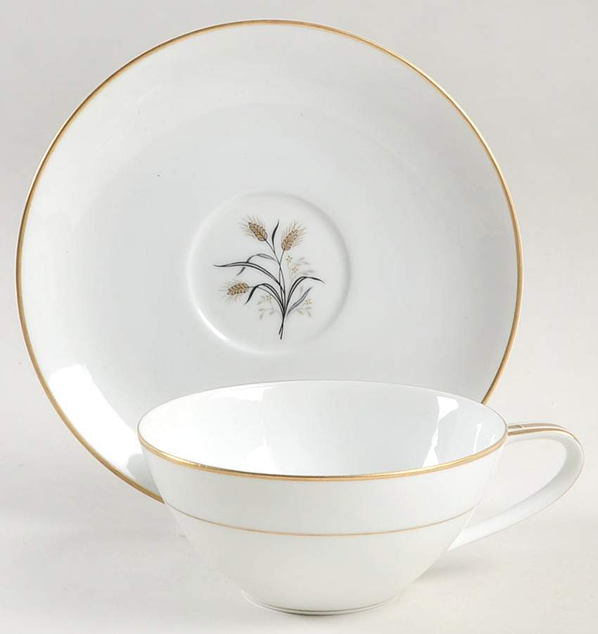 Wheatcroft Flat Cup & Saucer Set by Noritake-1