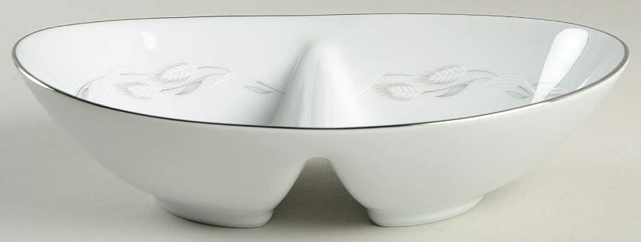 Wheatlane 10" Oval Divided Vegetable Bowl by Noritake-1