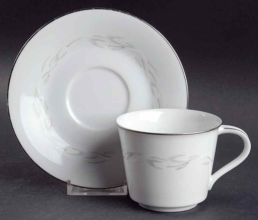 Wheatlane Flat Cup & Saucer Set by Noritake-1