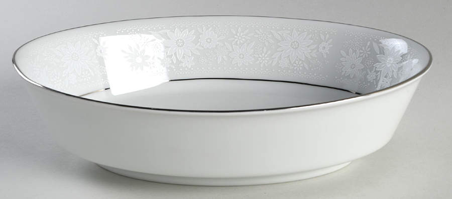 White Field 9" Oval Vegetable Bowl by Noritake-1