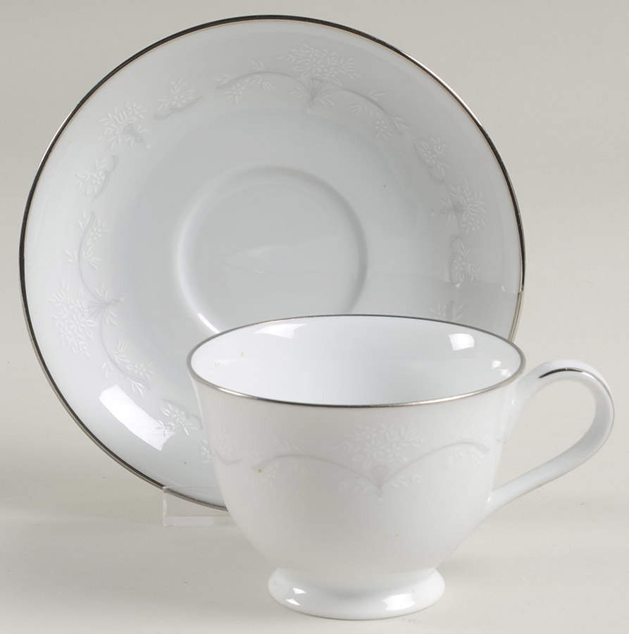 Whitebrook Footed Cup & Saucer Set by Noritake-1