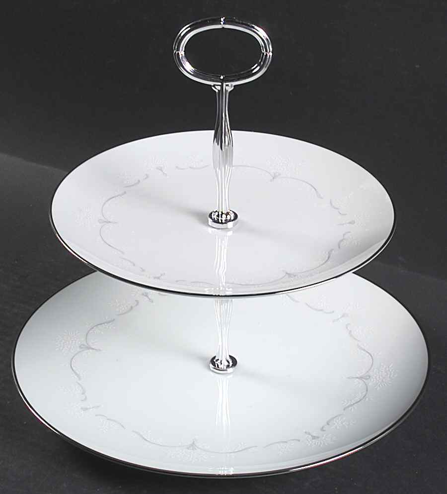 Whitebrook 6 5/8"-10"  2 Tiered Serving Tray (Dp, Sp) HC by Noritake-1