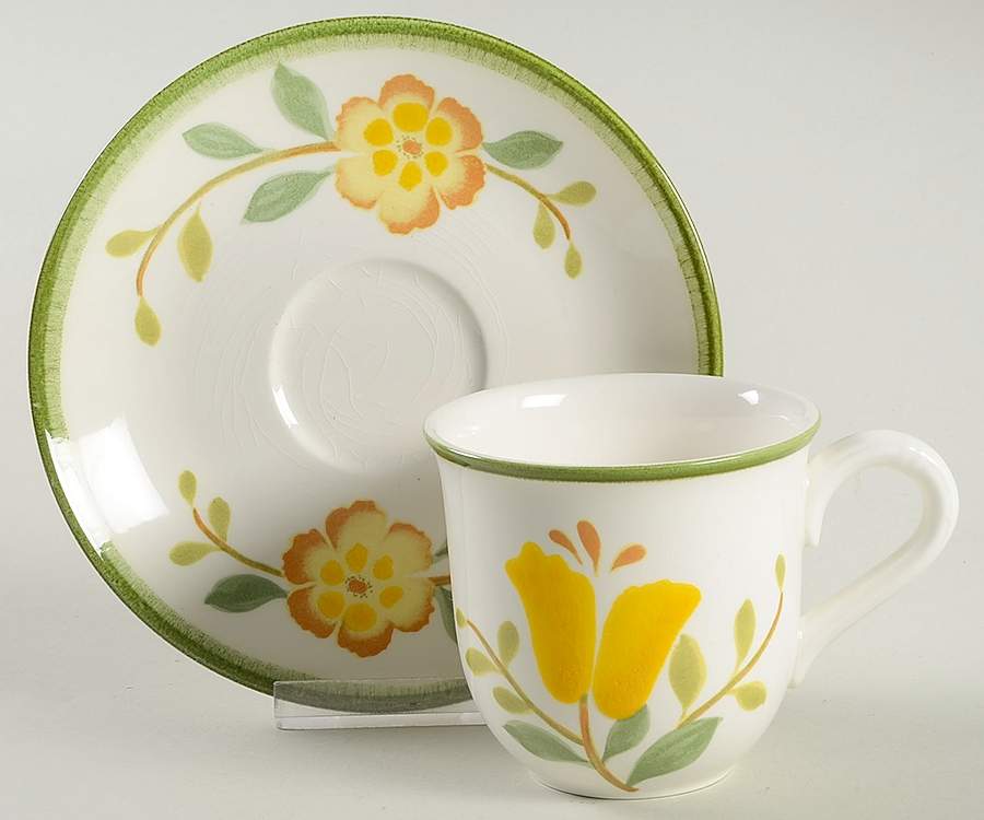 Whimsy Flat Cup & Saucer Set by Noritake-1
