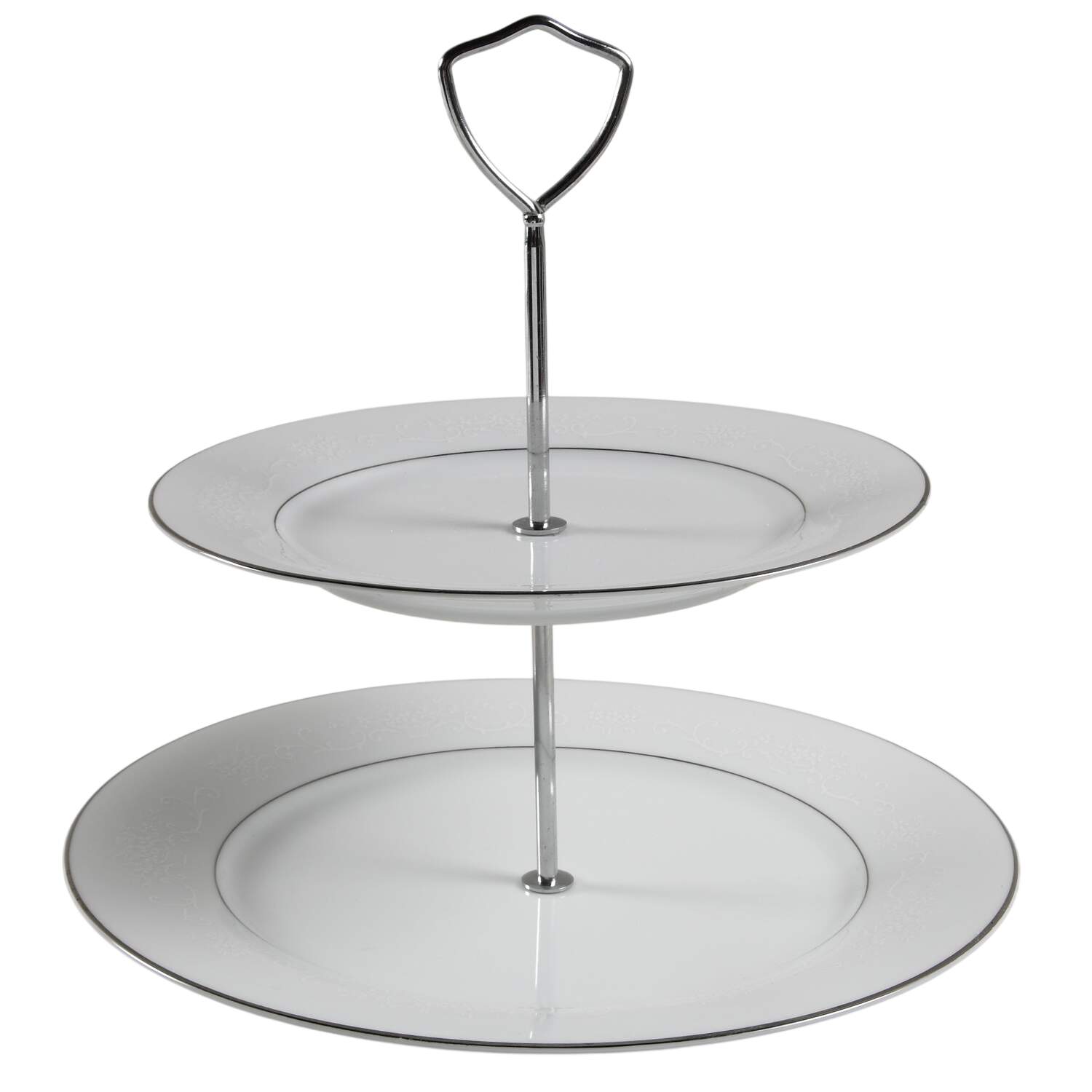 Whitehall 2 Tiered Serving Tray (Dinner & Salad Plate) by Noritake-1