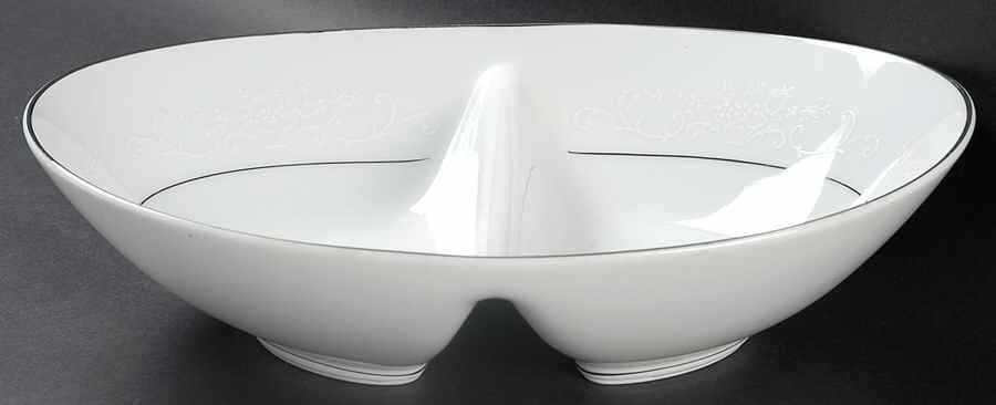 Whitehall 10" Oval Divided Vegetable Bowl by Noritake-1