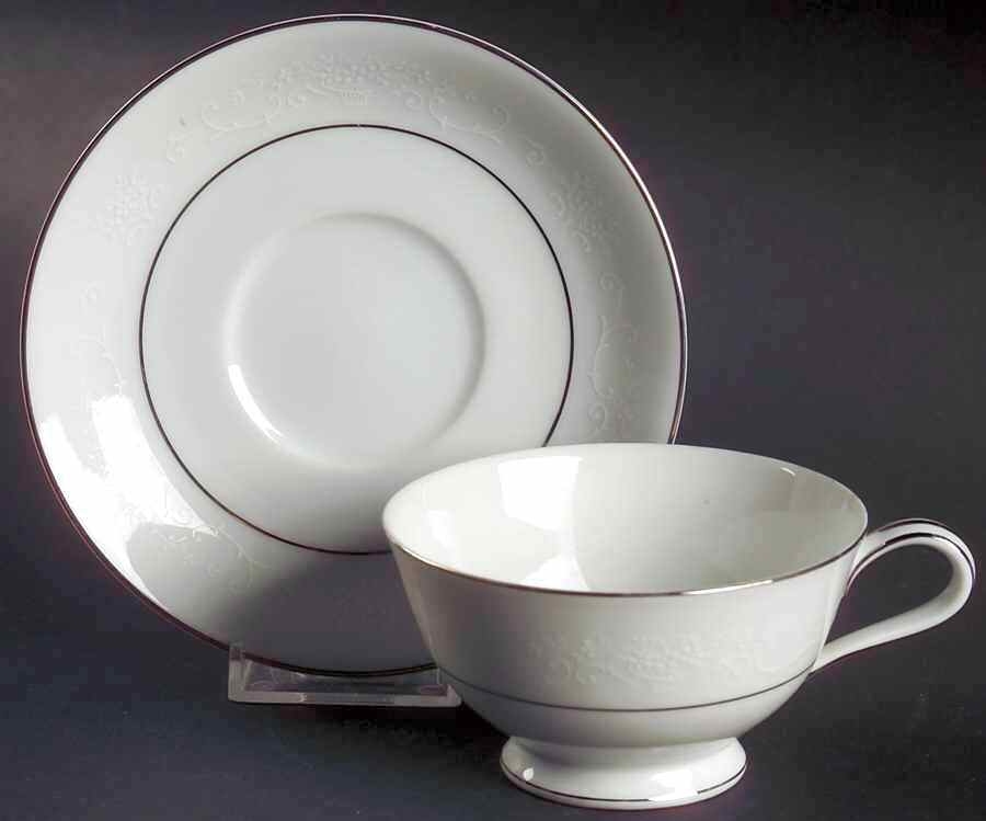 Whitehall Footed Cup & Saucer Set by Noritake-1