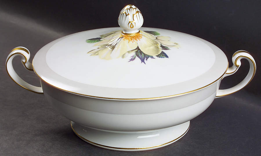 Whiterose Round Covered Vegetable by Noritake-1