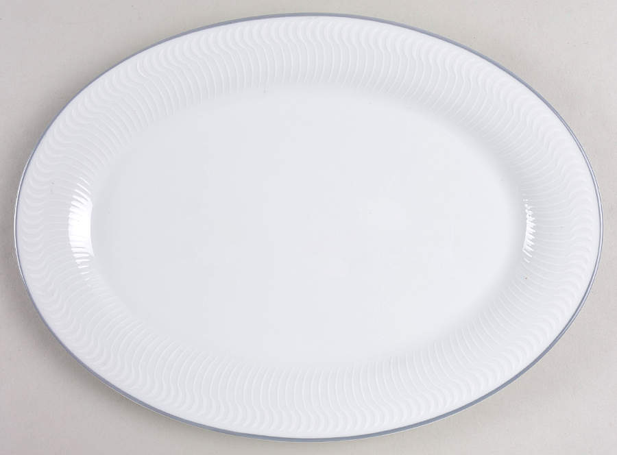 Whiteview 12" Oval Serving Platter by Noritake-1