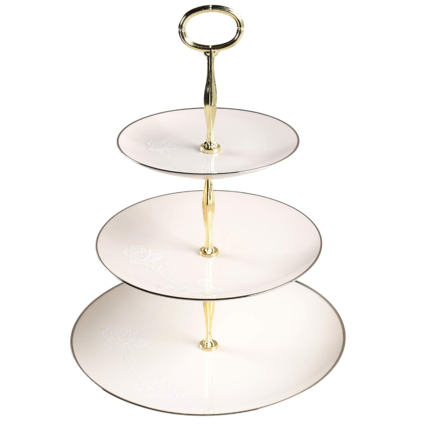 White Knight 13 7/8"-14 1/4" 3-Tiered Serving Tray(DP,SP,BB) HC by Noritake-1