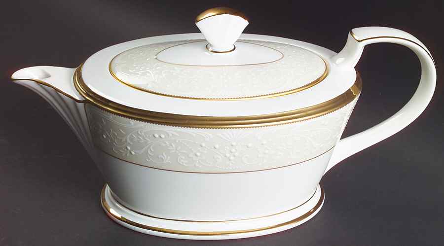 White Palace Teapot & Lid by Noritake-1