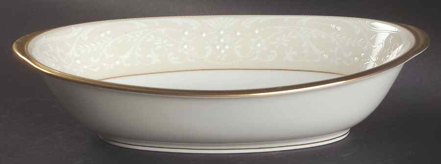 White Palace 10" Oval Vegetable Bowl by Noritake-1