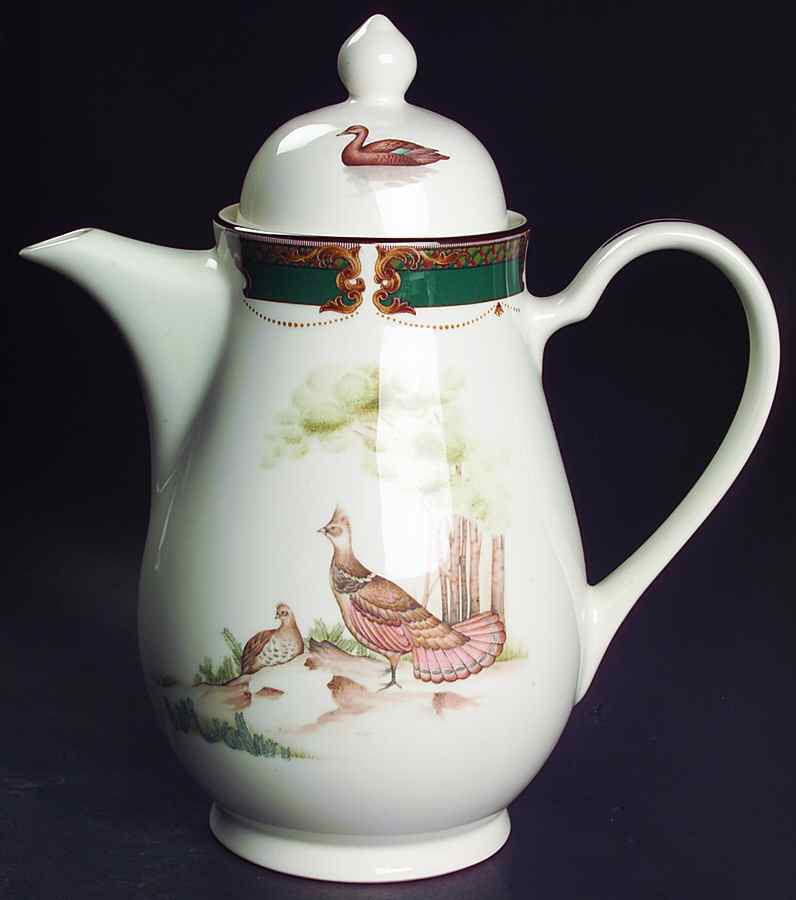 Wicklow Green Tea/Coffee Pot & Lid by Noritake-1