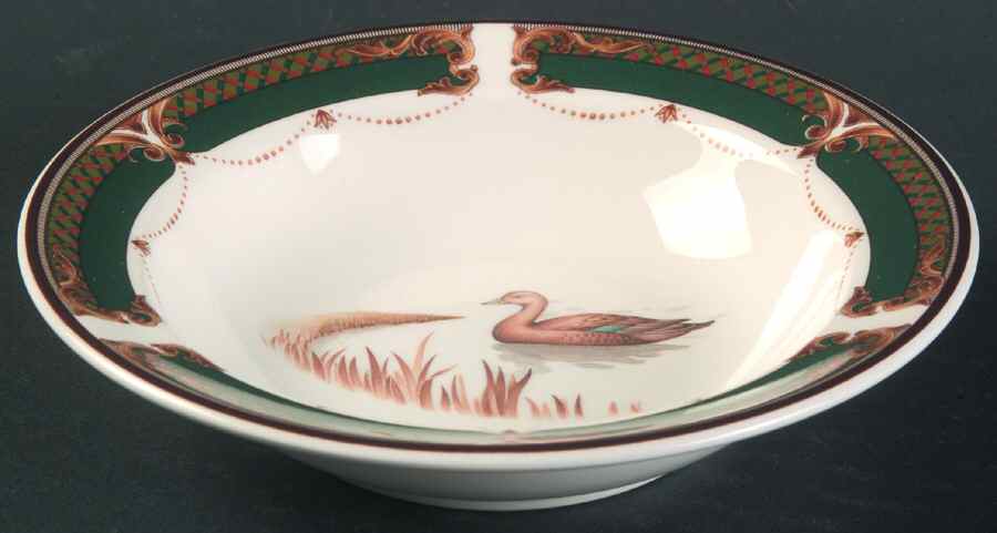Wicklow Green Rim Fruit/Dessert (Sauce) Bowl by Noritake-1