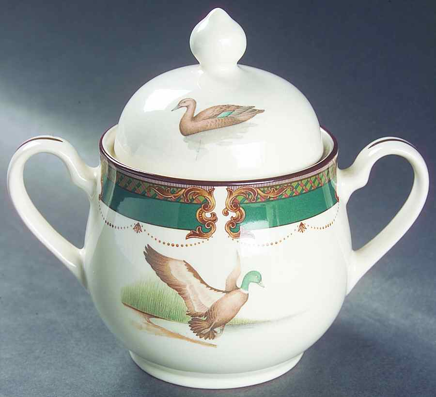 Wicklow Green Sugar Bowl & Lid by Noritake-1
