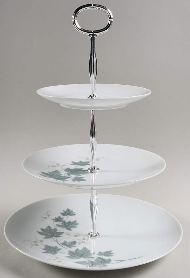 Wild Ivy 13 7/8"-14 1/4" 3-Tiered Serving Tray(DP,SP,BB) HC by Noritake-1