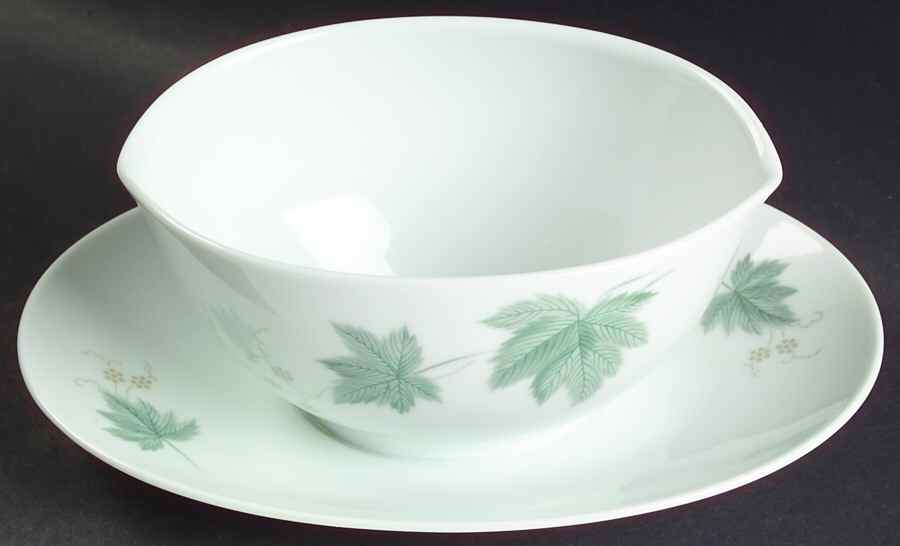 Wild Ivy Gravy Boat with Attached Underplate by Noritake-1