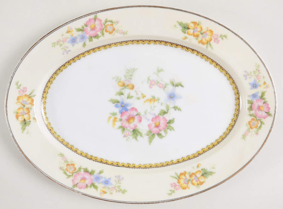 Wildfleur 10" Oval Serving Platter by Noritake-1
