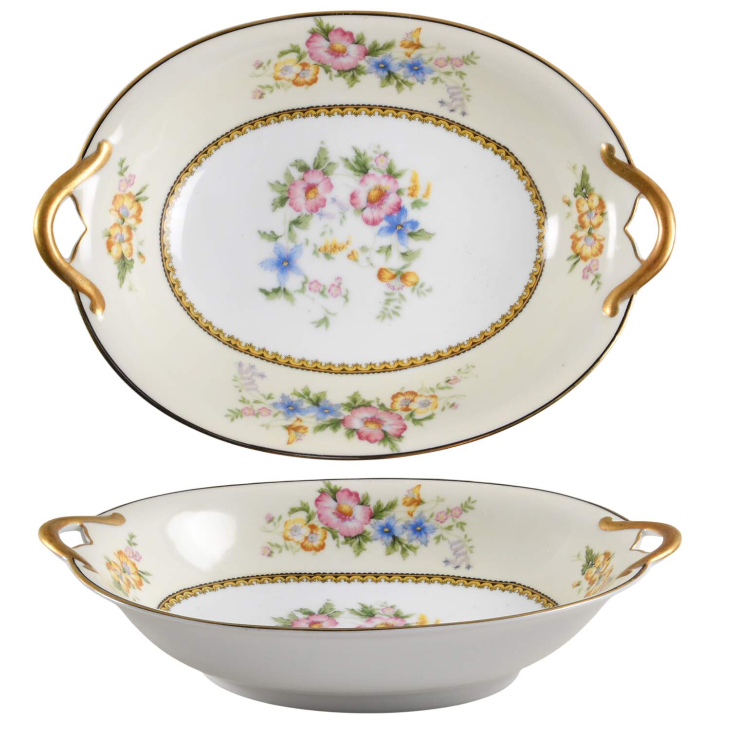 Wildfleur 9" Oval Vegetable Bowl by Noritake-1
