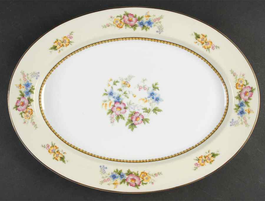 Wildfleur 16" Oval Serving Platter by Noritake-1