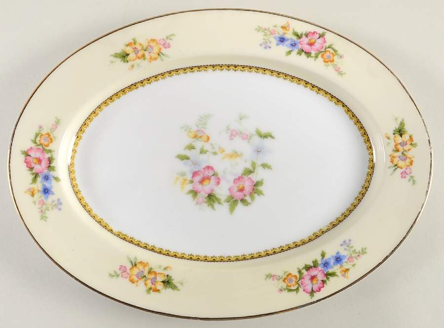 Wildfleur 11" Oval Serving Platter by Noritake-1