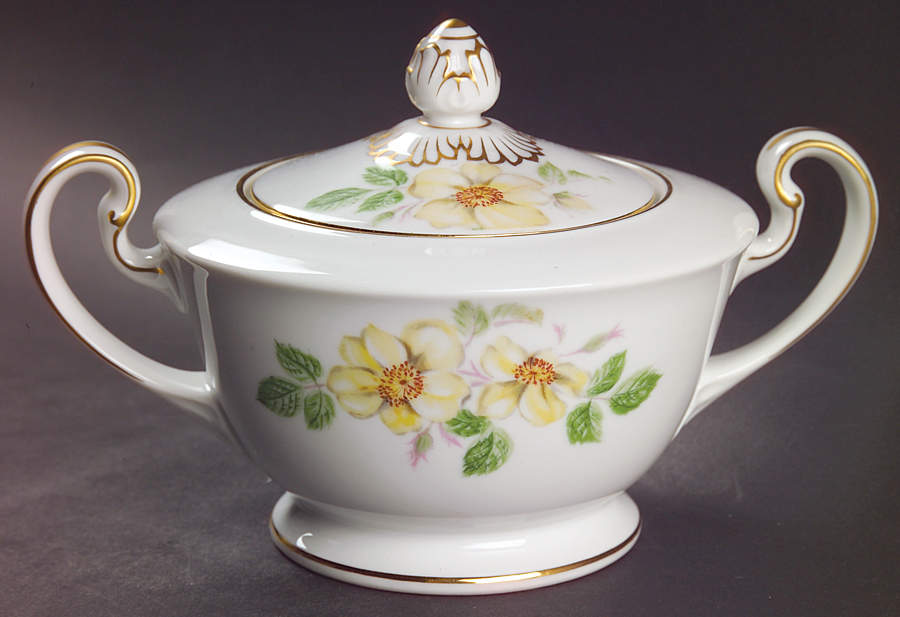 Wildrose Sugar Bowl & Lid by Noritake-1