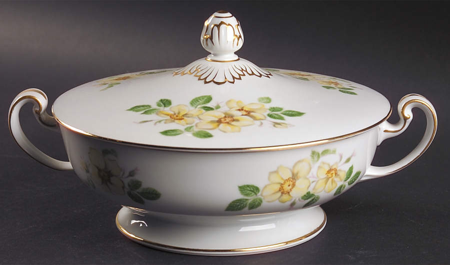 Wildrose Round Covered Vegetable by Noritake-1
