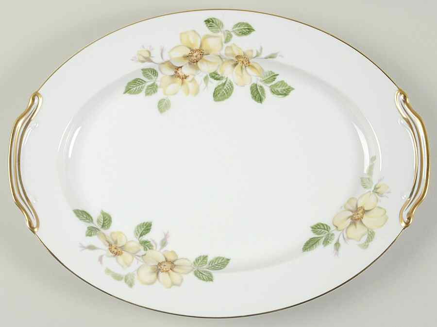 Wildrose 14" Oval Serving Platter by Noritake-1