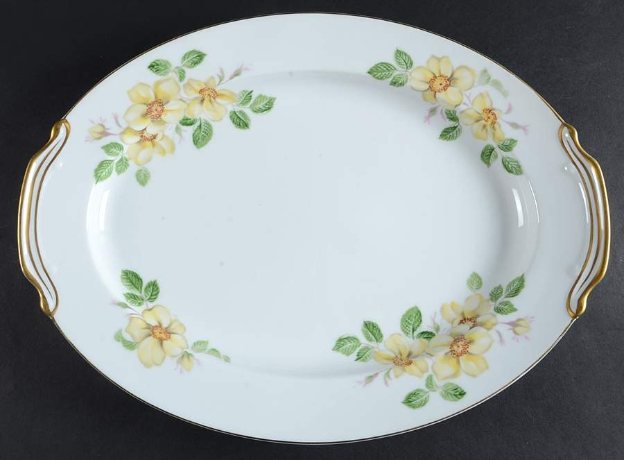 Wildrose 16" Oval Serving Platter by Noritake-1