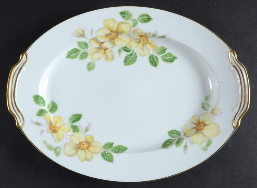 Wildrose 11" Oval Serving Platter by Noritake-1