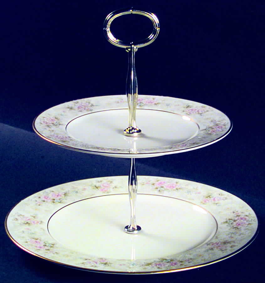 Willowbrook 6 5/8"-10"  2 Tiered Serving Tray (Dp, Sp) HC by Noritake-1