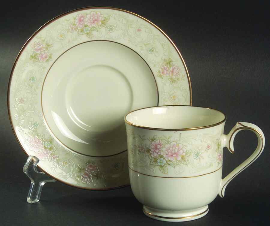 Willowbrook Footed Cup & Saucer Set by Noritake-1