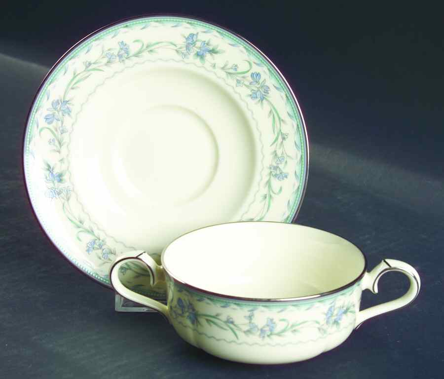 Williamston Flat Cream Soup Bowl & Cup Saucer Set by Noritake-1