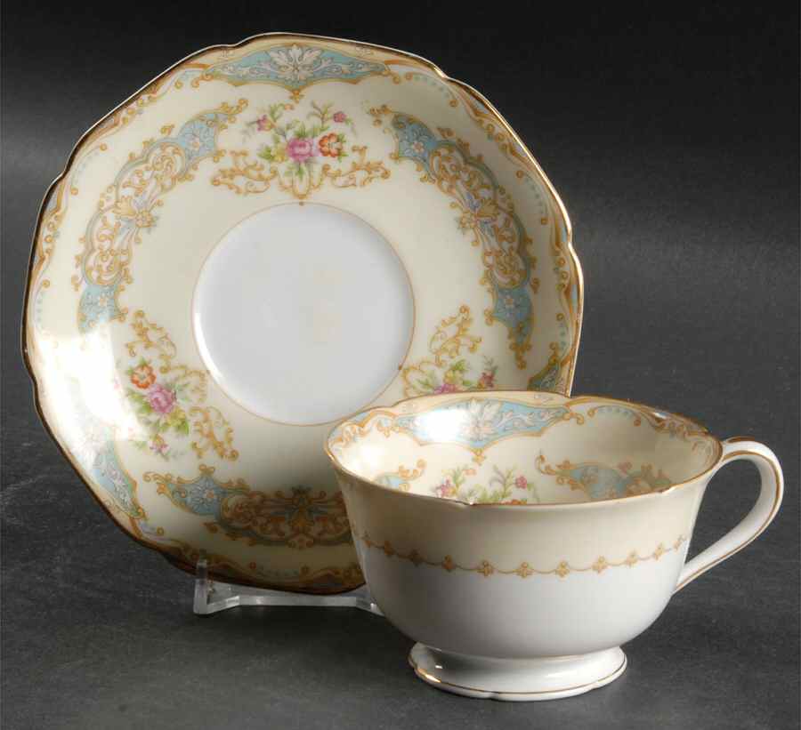 Wimpole Footed Cup & Saucer Set by Noritake-1