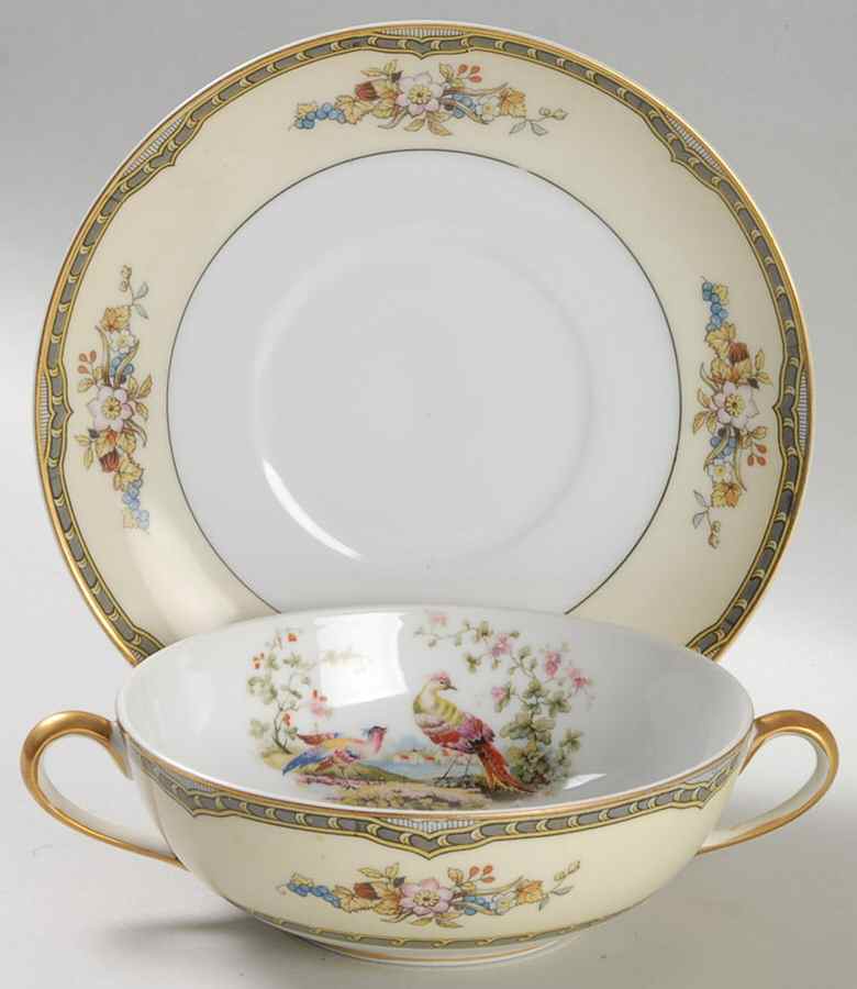 Windsor Flat Cream Soup Bowl & Saucer Set by Noritake-1
