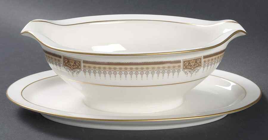 Windermere Gravy Boat with Attached Underplate by Noritake-1