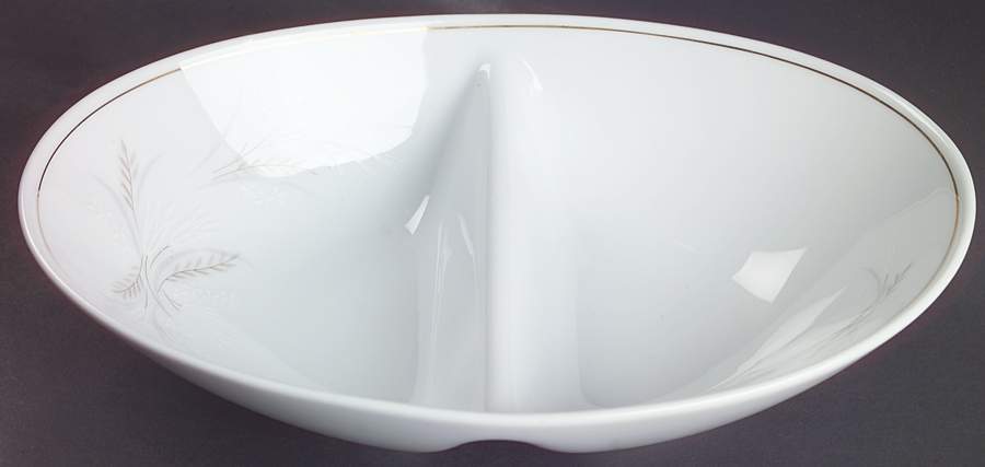 Windrift 10" Oval Divided Vegetable Bowl by Noritake-1