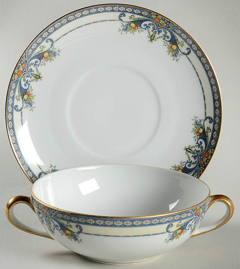 Winona Flat Cream Soup Bowl & Saucer Set by Noritake-1