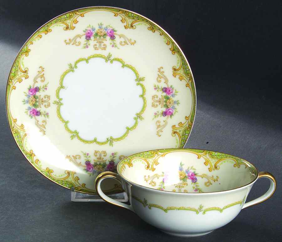 Winton Flat Cream Soup Bowl & Saucer Set by Noritake-1
