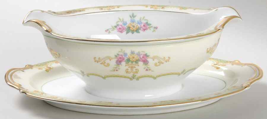 Winton Gravy Boat with Attached Underplate by Noritake-1