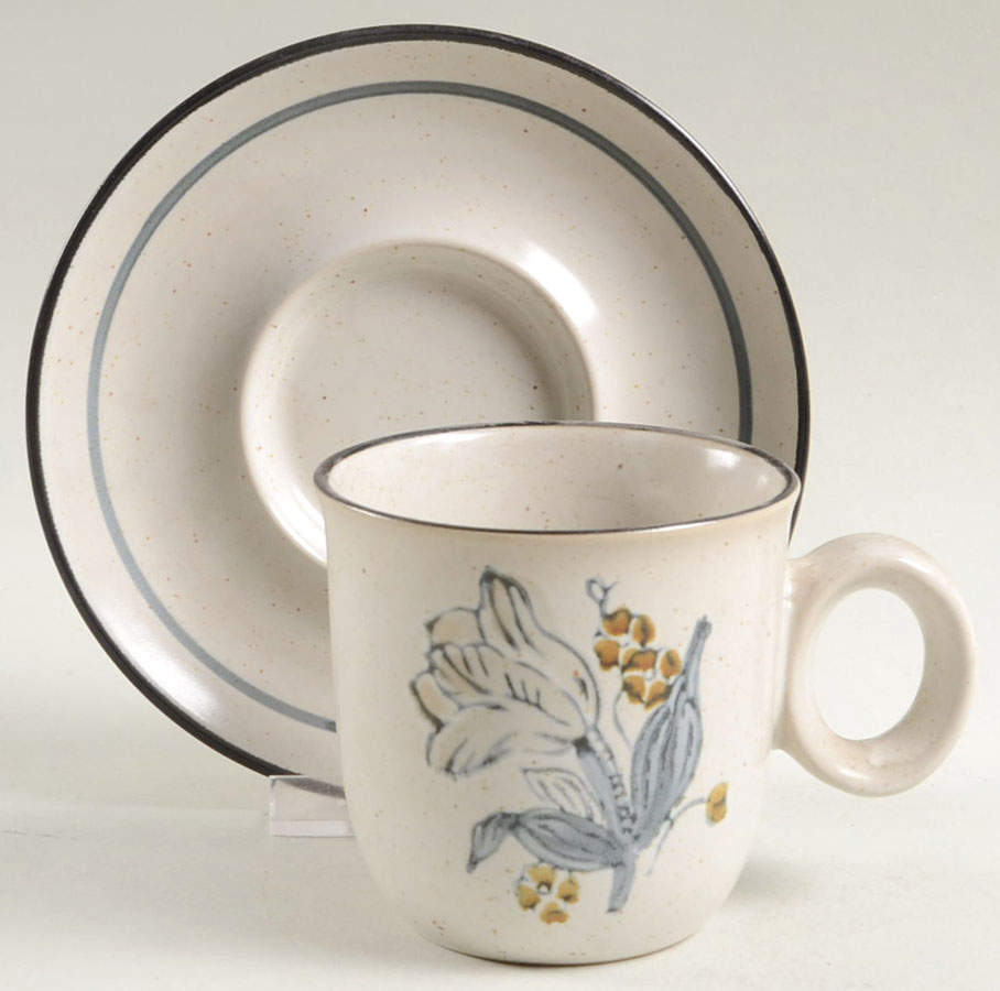 Winterrose Flat Cup & Saucer Set by Noritake-1