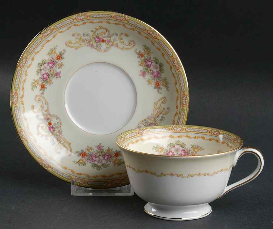 Winthrop Footed Cup & Saucer Set by Noritake-1