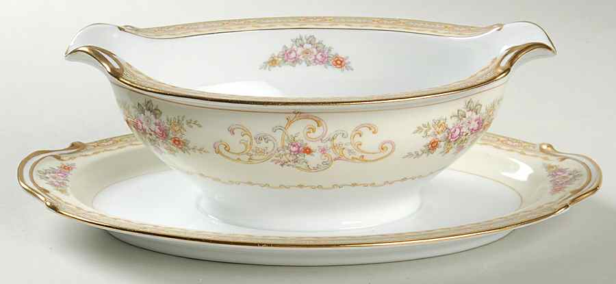 Winthrop Gravy Boat with Attached Underplate by Noritake-1