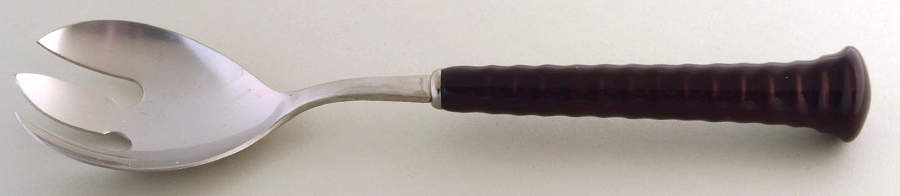 Wild Plum Salad Serving Fork with Stainless Prongs by Noritake-1