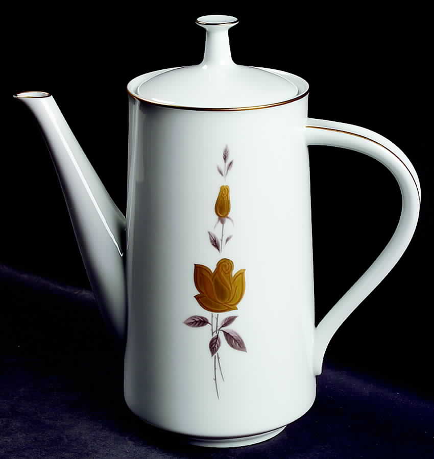 Windsor Rose Coffee Pot & Lid by Noritake-1