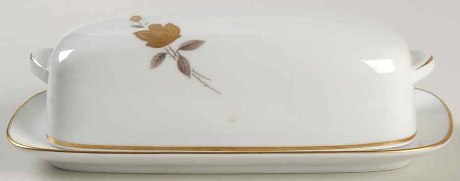 Windsor Rose 1/4 Lb Covered Butter by Noritake-1