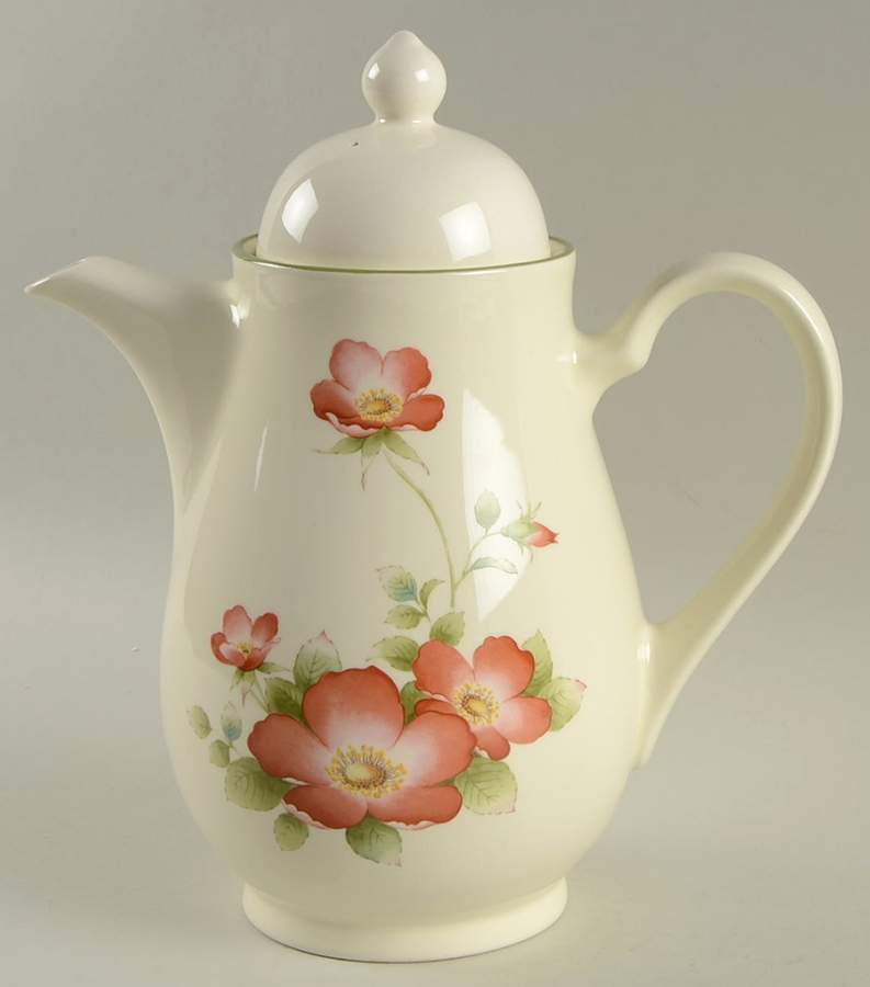 Wild Rose Coffee Pot & Lid by Noritake-1